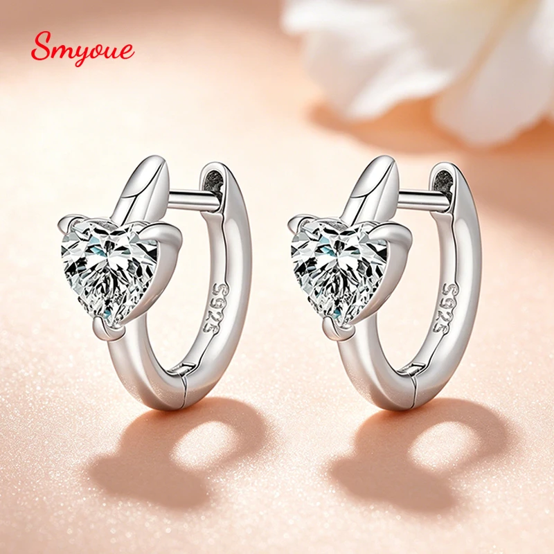 Smyoue 1CTTW Heart Cut Moissanite Hoop Earrings for Women Shine Wedding Party Jewelry Lab Diamond Earring Pure 925 Silver Gifts
Smyoue 1CTTW Heart Cut Moissanite Hoop Earrings for Women Shine Wedding Party Jewelry Lab Diamond Earring Pure 925 Silver Gifts