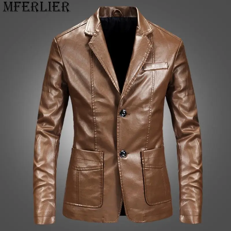 PU Jacket Men Solid Color Leather Coat Jacket Casual PU Coats Motorcycle Biker Coat Leather Jackets Male Big Size 6XL
PU Jacket Men Solid Color Leather Coat Jacket Casual PU Coats Motorcycle Biker Coat Leather Jackets Male Big Size 6XL