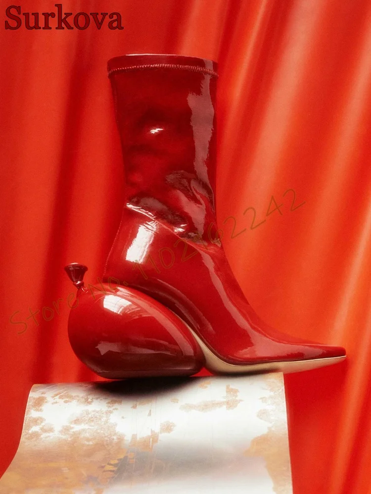 Winter New Genuine Leather Balloon Heel Elastic Boots Pointed Non-Slip Mid-Calf Elegant Catwalk Luxury Women'S Short Boots 43
Winter New Genuine Leather Balloon Heel Elastic Boots Pointed Non-Slip Mid-Calf Elegant Catwalk Luxury Women'S Short Boots 43