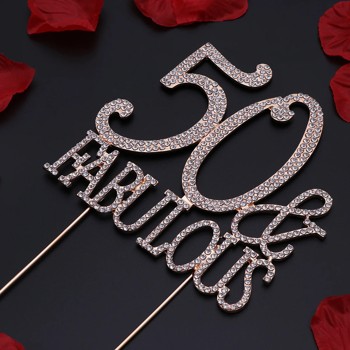 50 Rhinestone Cake Topper Crystal Elegant Alloy Decorative Birthday Anniversary Party Supplies Gold Glitter Sparkle
50 Rhinestone Cake Topper Crystal Elegant Alloy Decorative Birthday Anniversary Party Supplies Gold Glitter Sparkle