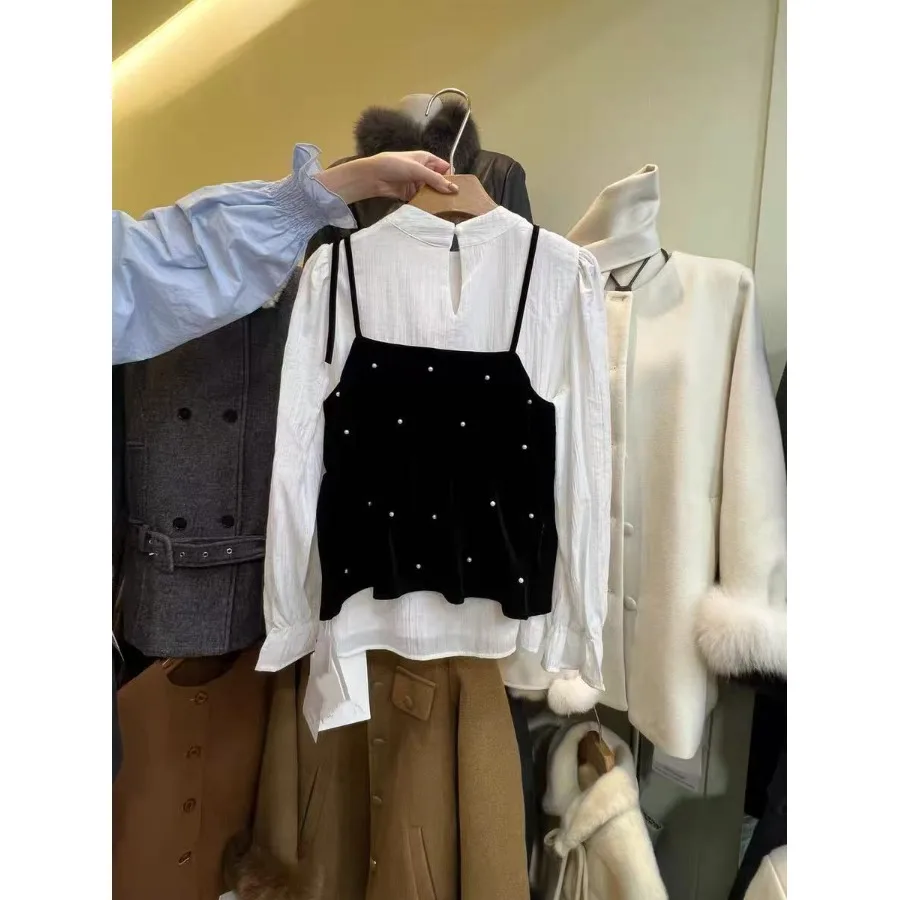 Spring 2026 Early Faion Korean Sle Slim Fit Long Sve Velvet Bubble Top with Belt Ladies Commute Sle Clothing
Spring 2026 Early Faion Korean Sle Slim Fit Long Sve Velvet Bubble Top with Belt Ladies Commute Sle Clothing
