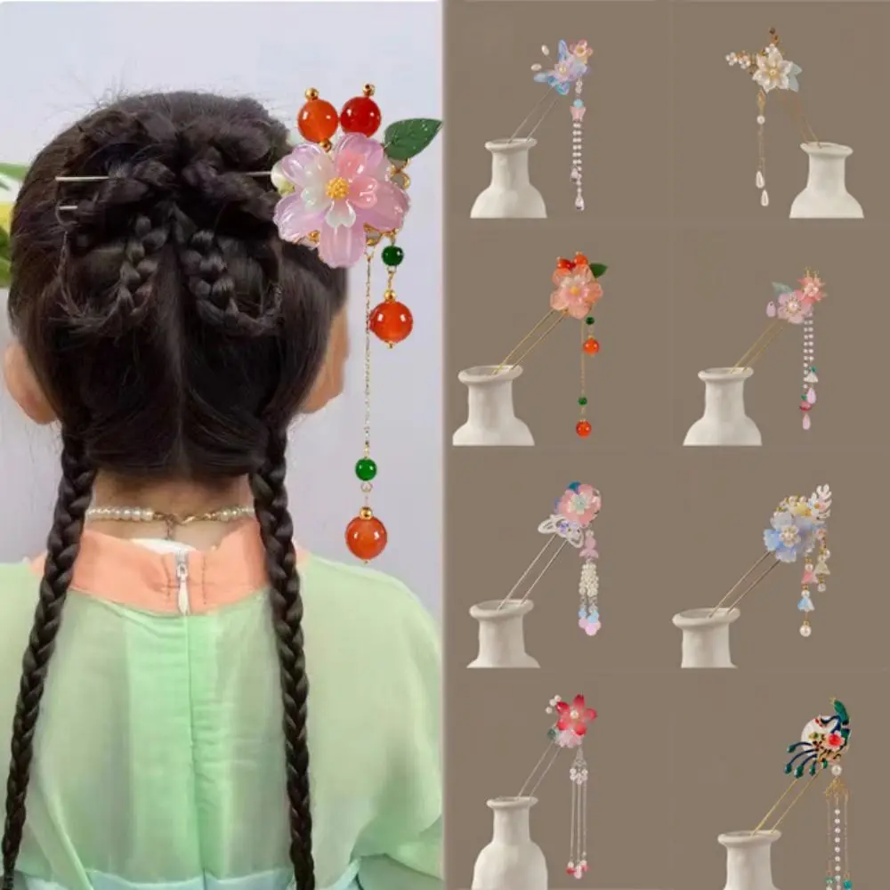 Chinese Style Flower Hair Stick Handmade Vintage Hanfu Hair Bun with Tassel Alloy Butterfly Hairpin for Hanfu Party
Chinese Style Flower Hair Stick Handmade Vintage Hanfu Hair Bun with Tassel Alloy Butterfly Hairpin for Hanfu Party
