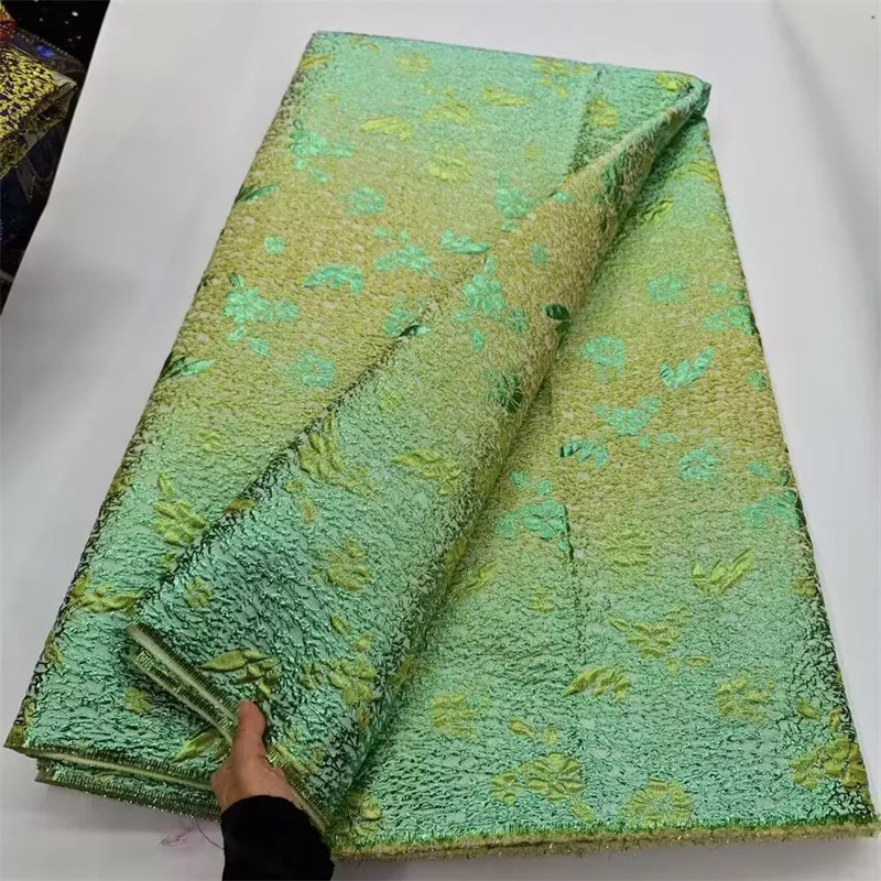 African Brocade Lace Colorful Damask Dresses Fabrics 2025 Latest Nigerian French Jacquard Gilded for Wedding Party Green
African Brocade Lace Colorful Damask Dresses Fabrics 2025 Latest Nigerian French Jacquard Gilded for Wedding Party Green