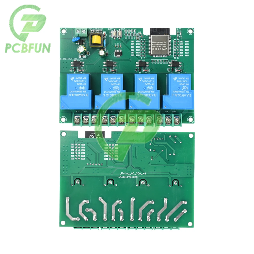 4 Channel Relay Module AC220V 30A WIFI Bluetooth Relay Module ESP32 Development Board Power Supply
4 Channel Relay Module AC220V 30A WIFI Bluetooth Relay Module ESP32 Development Board Power Supply