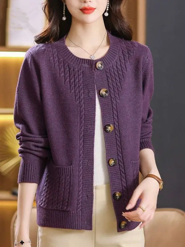 round Neck Knitted Sweater Coat Women's Spring Autumn 2024 New Loose Outer Top Large Size Fashion Short Knitted Open Cardigan
round Neck Knitted Sweater Coat Women's Spring Autumn 2024 New Loose Outer Top Large Size Fashion Short Knitted Open Cardigan