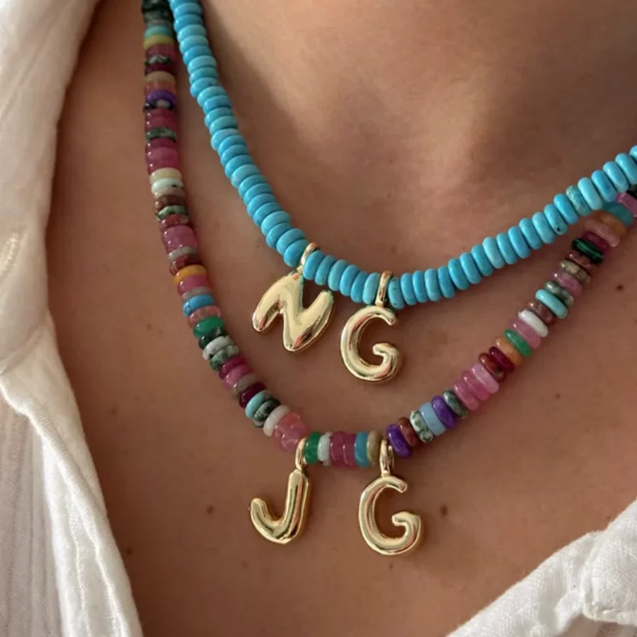 2026 Retro Trendy Natural Stone DIY Customized Name Necklace Collar Golden letters Handmade Stylish Beads Jewelry Bijoux Gift
2026 Retro Trendy Natural Stone DIY Customized Name Necklace Collar Golden letters Handmade Stylish Beads Jewelry Bijoux Gift