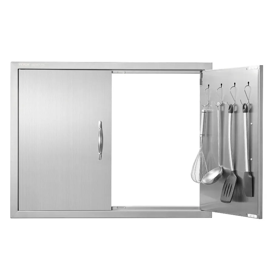31W x 24H Двойная уличная кухонная дверь из нержавеющей стали, заподлицо, двойная стенка, вертикальная островная гриль-станция для барбекю снаружи
31W x 24H Двойная уличная кухонная дверь из нержавеющей стали, заподлицо, двойная стенка, вертикальная островная гриль-станция для барбекю снаружи