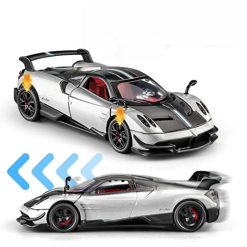 1:24 Pagani Huayra BC High Simulation Diecast Metal Alloy Model car Pull Back Sound Light Car Children Gift Collection
1:24 Pagani Huayra BC High Simulation Diecast Metal Alloy Model car Pull Back Sound Light Car Children Gift Collection
