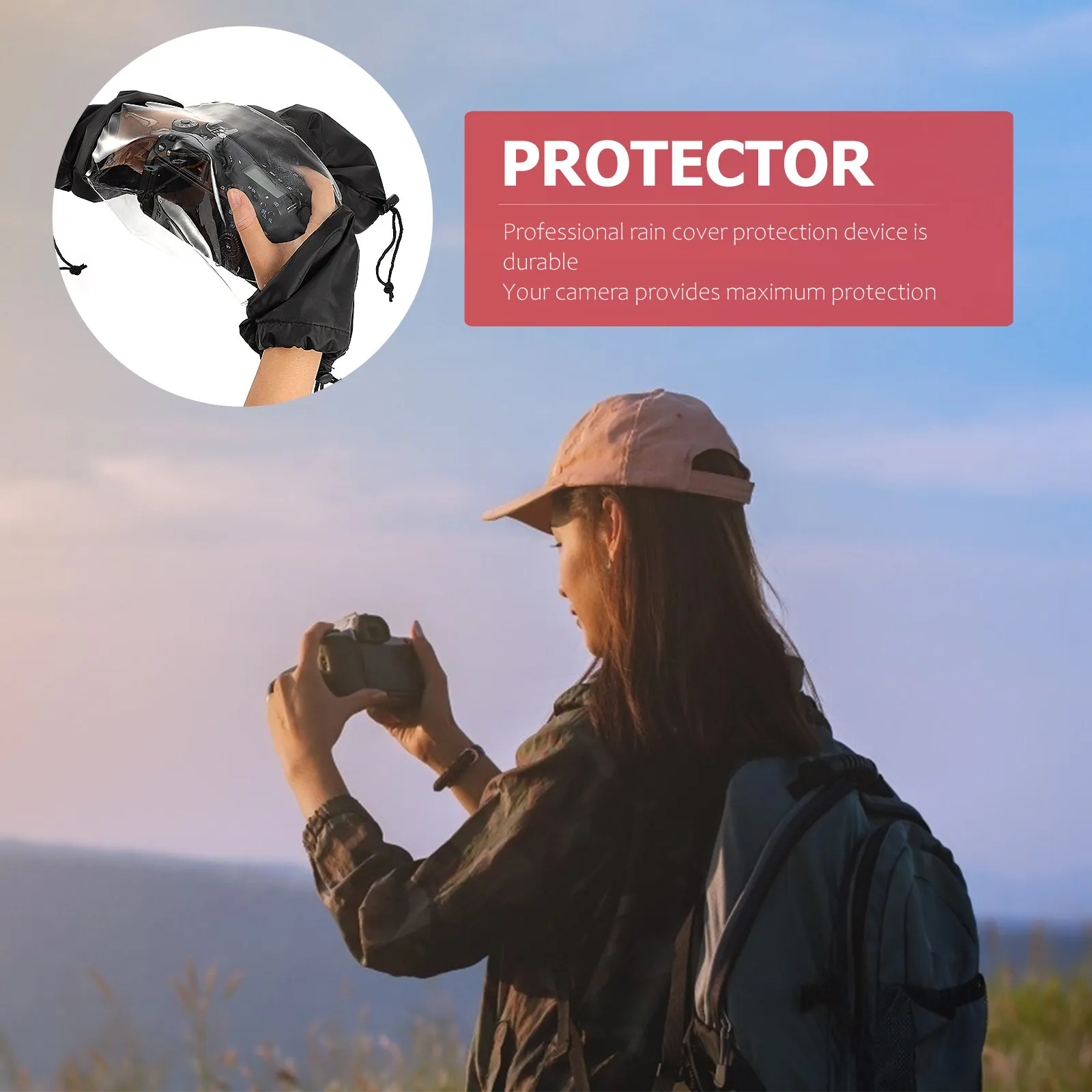 1Pcs Professional Waterproof Dslr Camera Rain Cover Protector Sleeve for Lens Up to 22Cm Ideal for Rain Snow Salt Spray Sand
1Pcs Professional Waterproof Dslr Camera Rain Cover Protector Sleeve for Lens Up to 22Cm Ideal for Rain Snow Salt Spray Sand