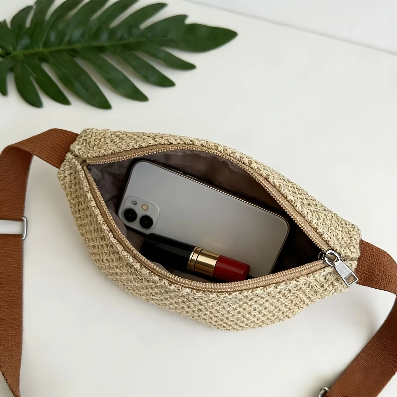 Lightweight Woven Sling Waist Pack, Summer Casual Crossbody Bag for Beach, Travel, Daily Outings & Vacation
Lightweight Woven Sling Waist Pack, Summer Casual Crossbody Bag for Beach, Travel, Daily Outings & Vacation