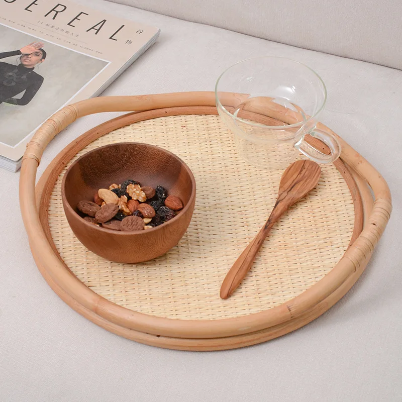 Natural Rattan Woven Tray, Storage Handle Ornament, Afternoon Tea Fruit Snack Trays, Sundries Storage Plate
Natural Rattan Woven Tray, Storage Handle Ornament, Afternoon Tea Fruit Snack Trays, Sundries Storage Plate