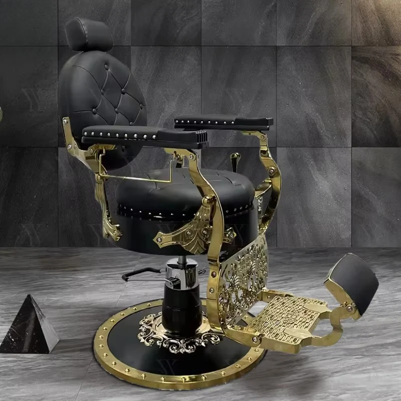 Heavy Duty Reclining Barber Chair Gold Base Hydraulic Barbershop Chair Custom Men Salon Chairs for Hairdressing Furniture
Heavy Duty Reclining Barber Chair Gold Base Hydraulic Barbershop Chair Custom Men Salon Chairs for Hairdressing Furniture