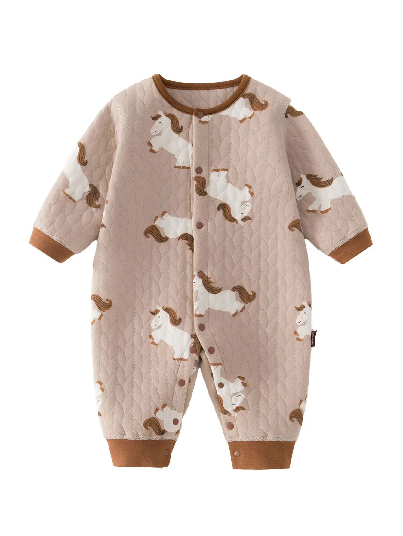 Baby Boys Girls Quilted Romper, 100% Cotton Horse Print Infant Onesie, Long Sleeve Full Snap Jumpsuit for Fall Winter
Baby Boys Girls Quilted Romper, 100% Cotton Horse Print Infant Onesie, Long Sleeve Full Snap Jumpsuit for Fall Winter