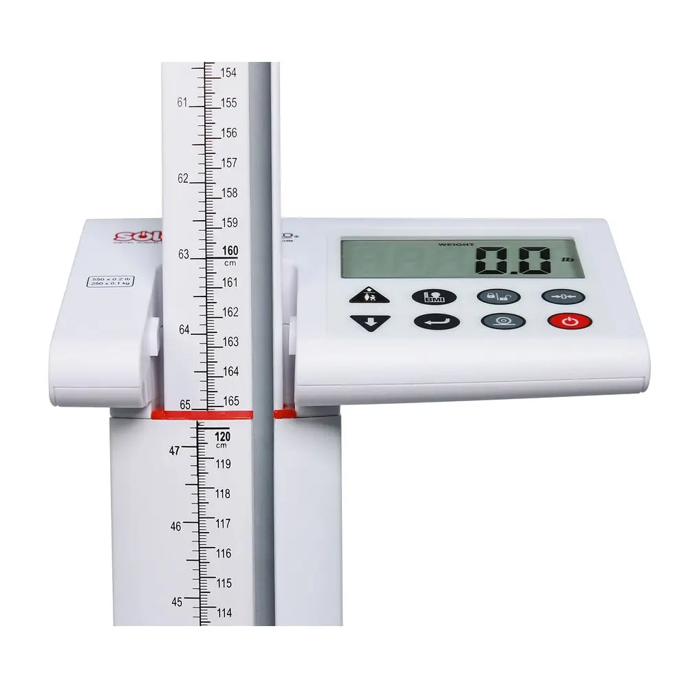 Solo Digital Physicians Scale, Mechanical Height Rod, 550 lb x 0.2 lb 250 kg x 0.1 kg
Solo Digital Physicians Scale, Mechanical Height Rod, 550 lb x 0.2 lb 250 kg x 0.1 kg