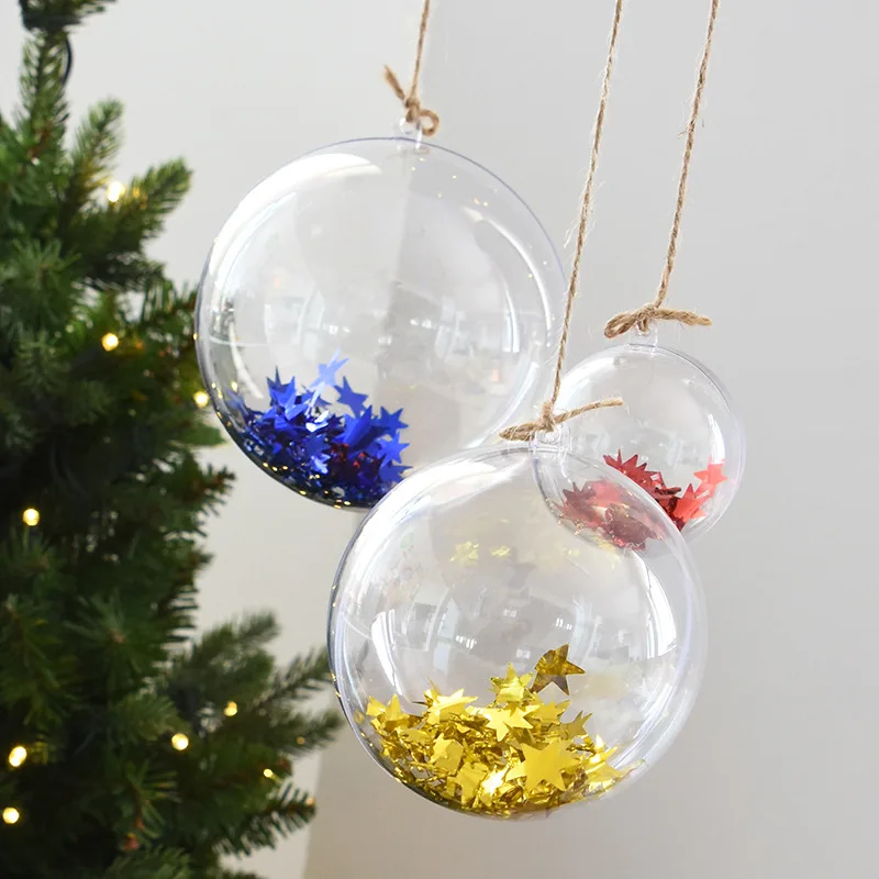 10 Sets Empty Christmas Tree Hanging Decorations Round Ball Transparent Open Plastic Clear Ornament Kids DIY Party Supplies
10 Sets Empty Christmas Tree Hanging Decorations Round Ball Transparent Open Plastic Clear Ornament Kids DIY Party Supplies