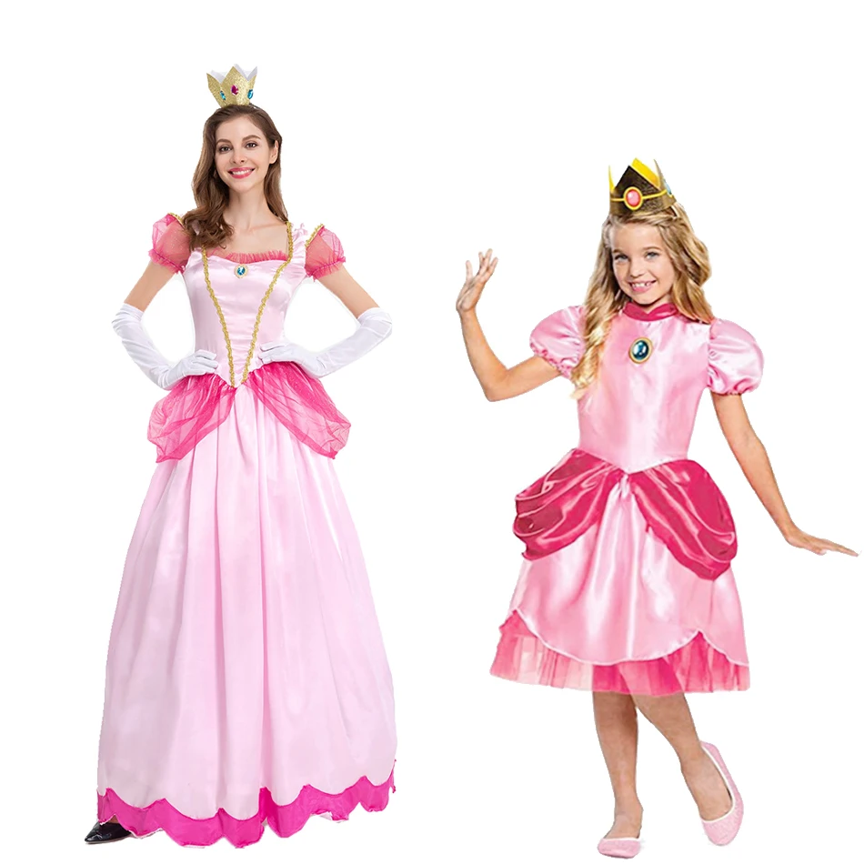 Christmas Fancy Mother Daugter Girls Puff Sleeve Pink Peach Princess Dress Ruffle Game Playing Birthday Party Cosplay Costume
Christmas Fancy Mother Daugter Girls Puff Sleeve Pink Peach Princess Dress Ruffle Game Playing Birthday Party Cosplay Costume