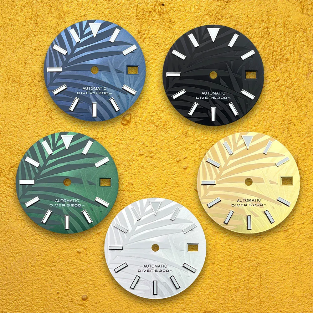 28.5mm S Logo leaf Dial Green Luminous Suitable for Japan NH35 High Quality Movement Watch Modification repair Accessories
28.5mm S Logo leaf Dial Green Luminous Suitable for Japan NH35 High Quality Movement Watch Modification repair Accessories