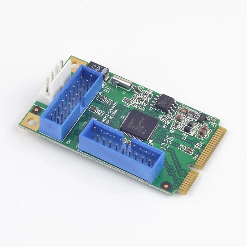 Mini PCI-e to 4x USB3.0 expansion Card USB 3.0 to Mini PCI express Converter card 2 ports (19/20pins) Socket
Mini PCI-e to 4x USB3.0 expansion Card USB 3.0 to Mini PCI express Converter card 2 ports (19/20pins) Socket