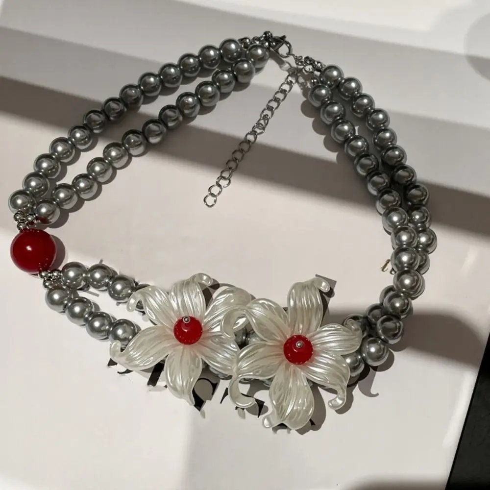 Fashion Clavicle Chain Iris Flower Necklace Vintage Double Layer Pearl Beaded Necklace Neck Jewelry Elegant Sweet Choker Women
Fashion Clavicle Chain Iris Flower Necklace Vintage Double Layer Pearl Beaded Necklace Neck Jewelry Elegant Sweet Choker Women