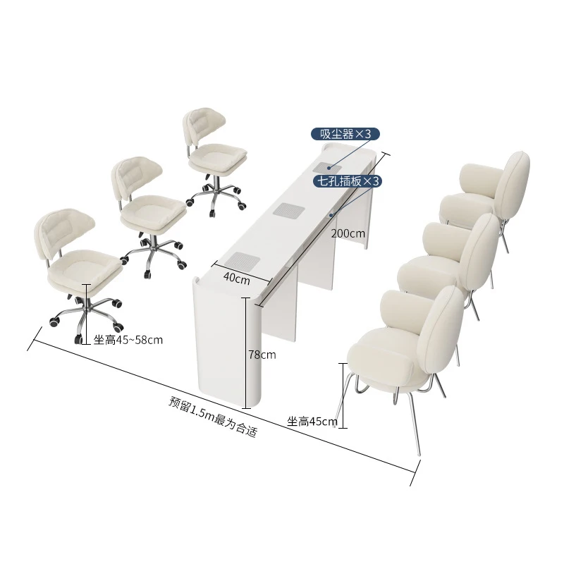 Luxury White Gold Beauty Shop Nail Salon Table Double Marble Top Nail Desk and Chair With Drawers
Luxury White Gold Beauty Shop Nail Salon Table Double Marble Top Nail Desk and Chair With Drawers