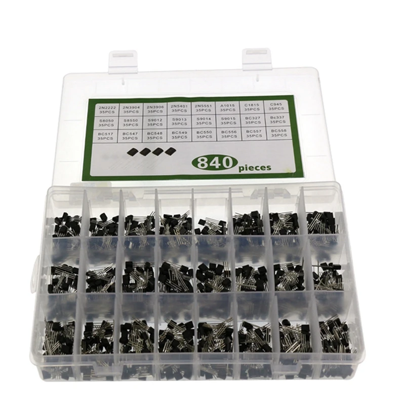 840PCS Black Diode Transistor Suit ABS Diode Transistor Suit 24 Specifications Transistor Kit
840PCS Black Diode Transistor Suit ABS Diode Transistor Suit 24 Specifications Transistor Kit
