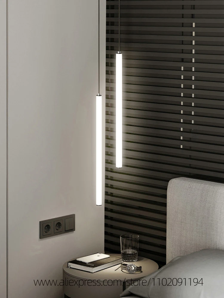 Minimalist LED Long Pendant Light modern Bedroom Lighting Dining Living Room Chandelier Bedside Decoration Luster Chandelier
Minimalist LED Long Pendant Light modern Bedroom Lighting Dining Living Room Chandelier Bedside Decoration Luster Chandelier