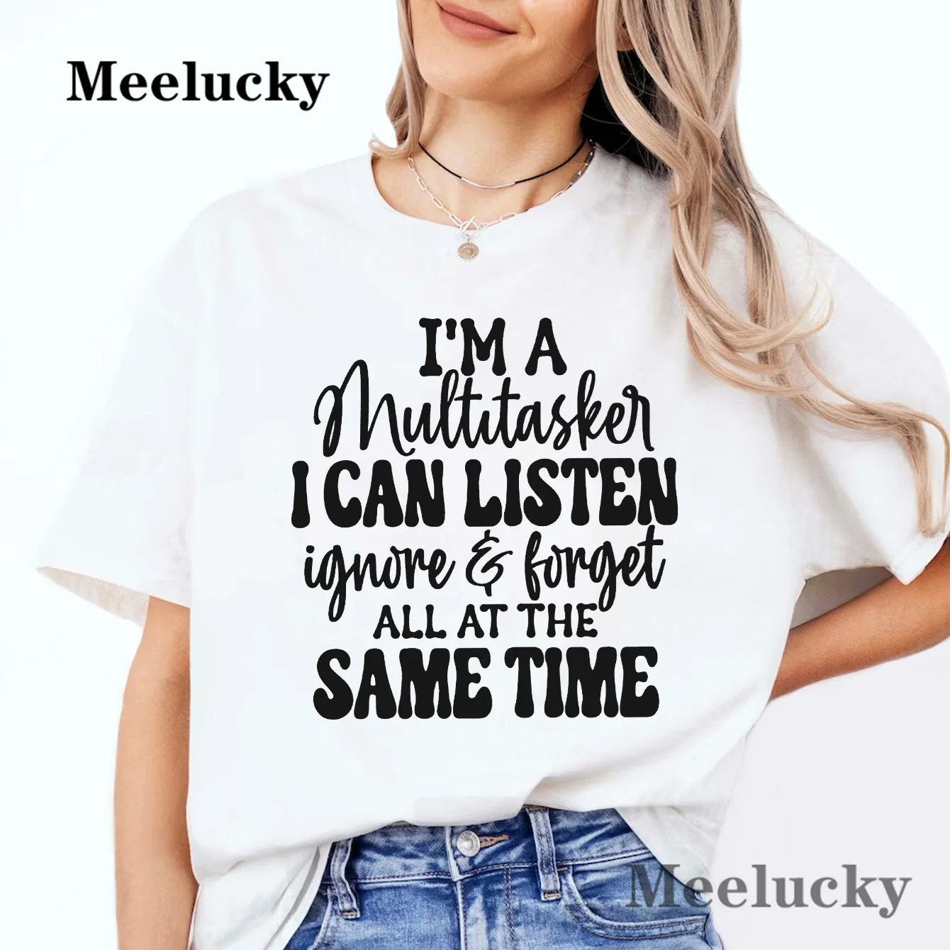 I Can Listen Summer Fashion Letter Print T Shirt for Clothing Women T shirt Vintage Female Pure Cotton Short Sleeve Sleeve Tee
I Can Listen Summer Fashion Letter Print T Shirt for Clothing Women T shirt Vintage Female Pure Cotton Short Sleeve Sleeve Tee