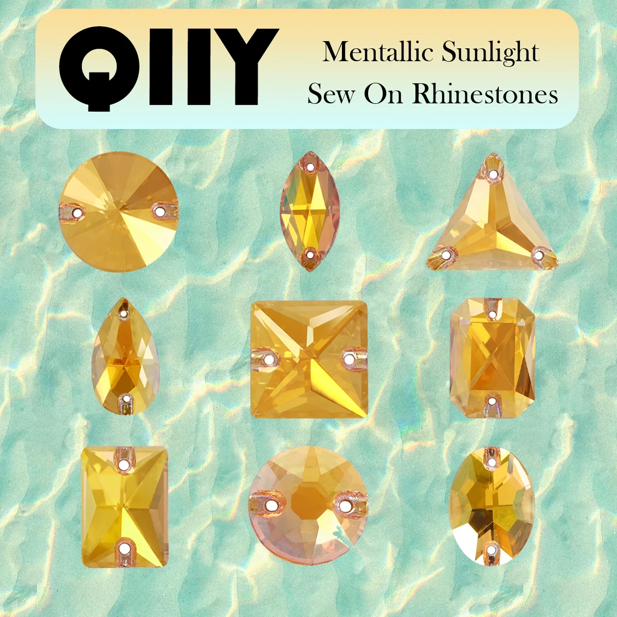 QIIY Mentallic Sunshine Glass Rhinestones Flatbase AB Color Various Shapes Sew on Stones for DIY Clothes Crafts Decoration
QIIY Mentallic Sunshine Glass Rhinestones Flatbase AB Color Various Shapes Sew on Stones for DIY Clothes Crafts Decoration
