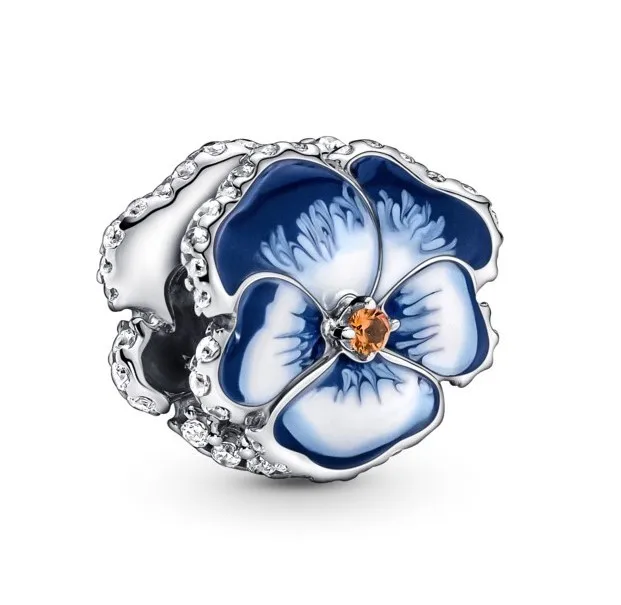 Original Blue Pansy Flower Beads Charm Fit Pan Women 925 Sterling Silver Europe Bracelet Bangle Diy Jewelry
Original Blue Pansy Flower Beads Charm Fit Pan Women 925 Sterling Silver Europe Bracelet Bangle Diy Jewelry