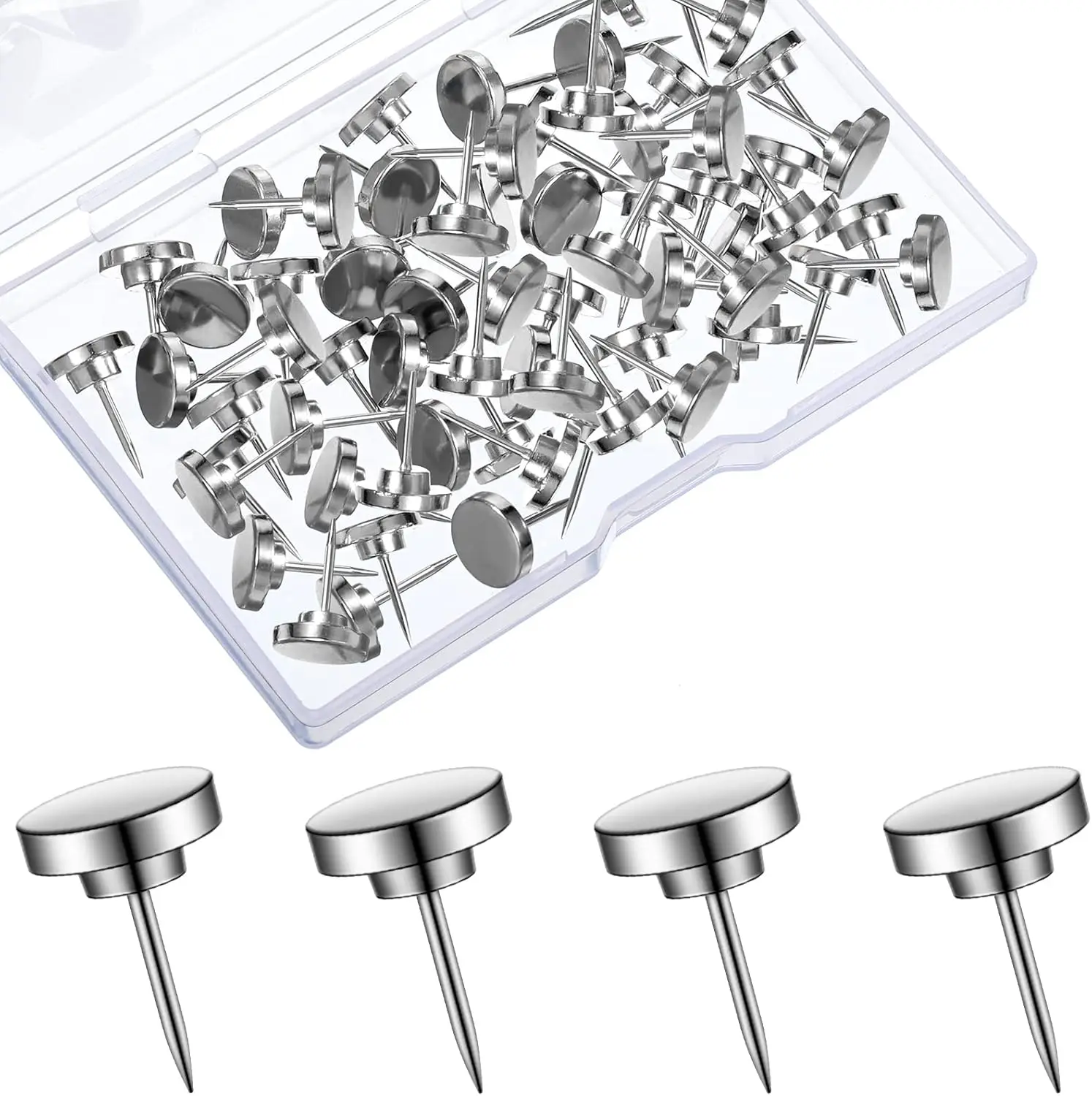 30Pcs Metal Push Pins, Heavy Duty Thumb Tacks for Posters, Maps, Photos, Office & Home Decor
30Pcs Metal Push Pins, Heavy Duty Thumb Tacks for Posters, Maps, Photos, Office & Home Decor