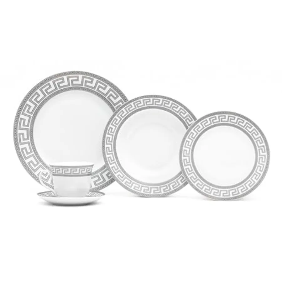 Набор столовой посуды на 4 серебра на белом тонком фарфоре, 20 предметов. Установка посуды на каждый день и официальные случаи с чашками и
Набор столовой посуды на 4 серебра на белом тонком фарфоре, 20 предметов. Установка посуды на каждый день и официальные случаи с чашками и