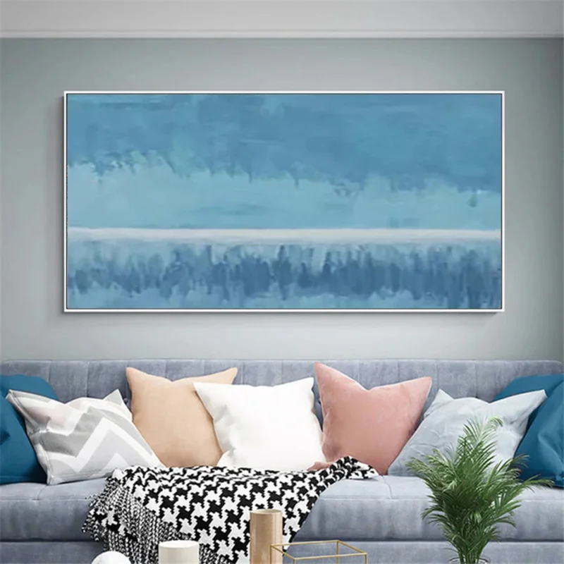 Hand Painted Oil Painting Simple Bule Textured Abstract Painting Art Canvas Decorative Painting Handmade Artwork For Home Decor
Hand Painted Oil Painting Simple Bule Textured Abstract Painting Art Canvas Decorative Painting Handmade Artwork For Home Decor