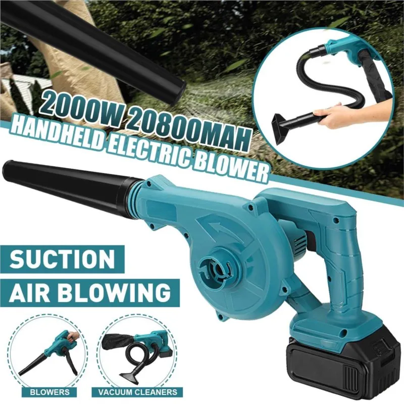 2 In 1 Cordless Electric Air Blower & Suction Handheld Leaf Computer Dust Collector Cleaner Turbo Fan For Makita 18V Battery
2 In 1 Cordless Electric Air Blower & Suction Handheld Leaf Computer Dust Collector Cleaner Turbo Fan For Makita 18V Battery