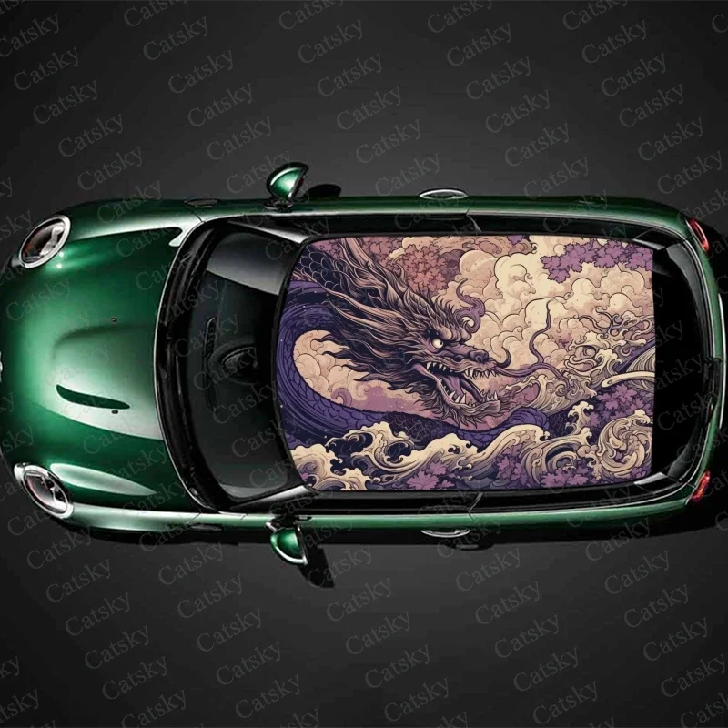 Purple Dragon Car Roof Sticker Wrap Racing SUV Accessories Packaging Painted PVC Custom Car Graphic Decal
Purple Dragon Car Roof Sticker Wrap Racing SUV Accessories Packaging Painted PVC Custom Car Graphic Decal