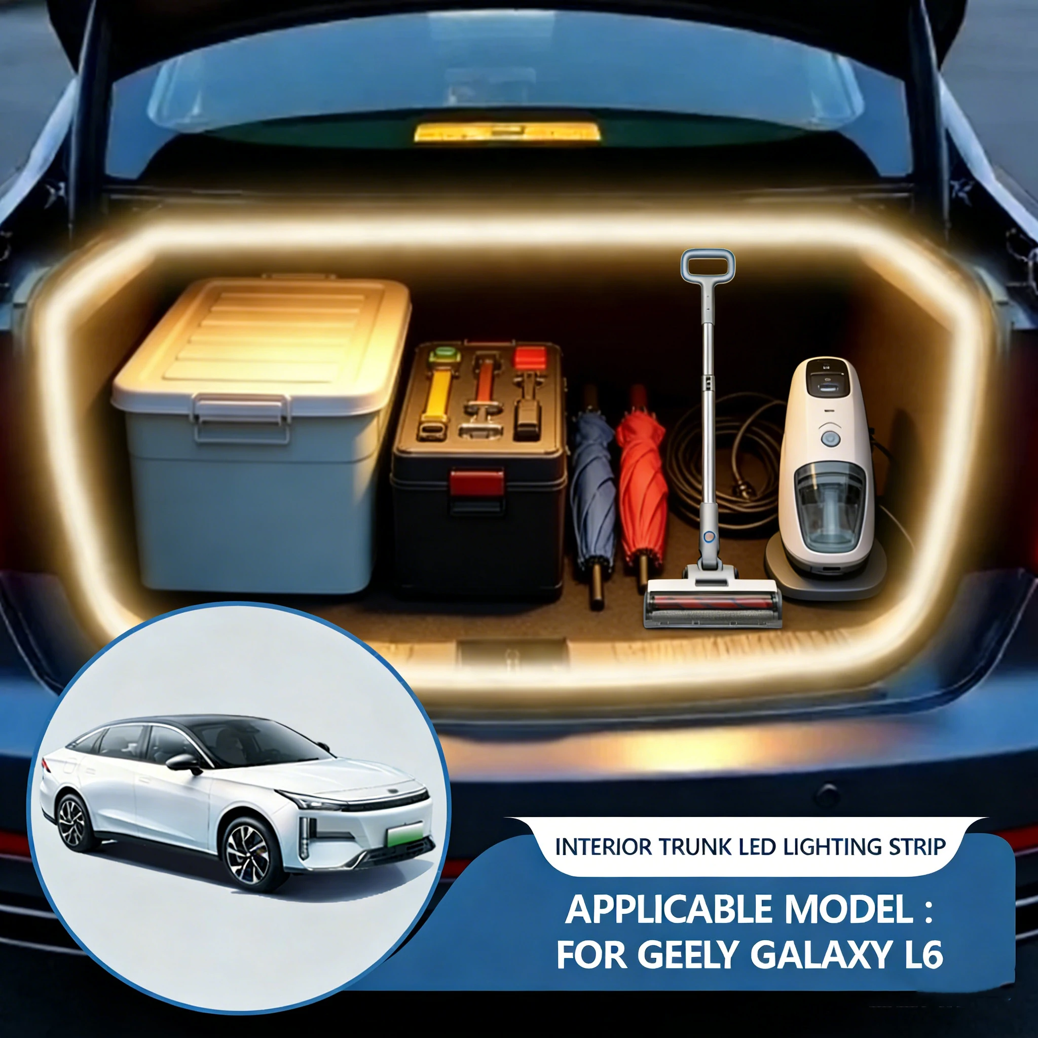 FOR GEELY GALAXY L6 Rear Trunk LED Light Bar Strips Trunk Interior Decorative Lamp Strip Luggage Atmosphere Light
FOR GEELY GALAXY L6 Rear Trunk LED Light Bar Strips Trunk Interior Decorative Lamp Strip Luggage Atmosphere Light