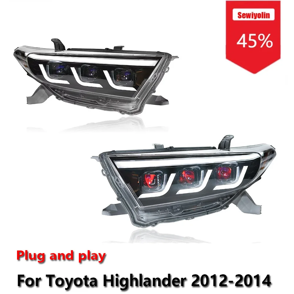 Sewiyolin Car LED Headlight Accessories For Toyota Highlander 2012-2014 DRL Brake Turn Signal Lamp Plug and Play
Sewiyolin Car LED Headlight Accessories For Toyota Highlander 2012-2014 DRL Brake Turn Signal Lamp Plug and Play