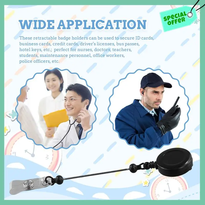 6 Pcs Beadable Retractable Badge Reel Clips Holder With Clip Jewelry DIY Gift For Teacher
6 Pcs Beadable Retractable Badge Reel Clips Holder With Clip Jewelry DIY Gift For Teacher