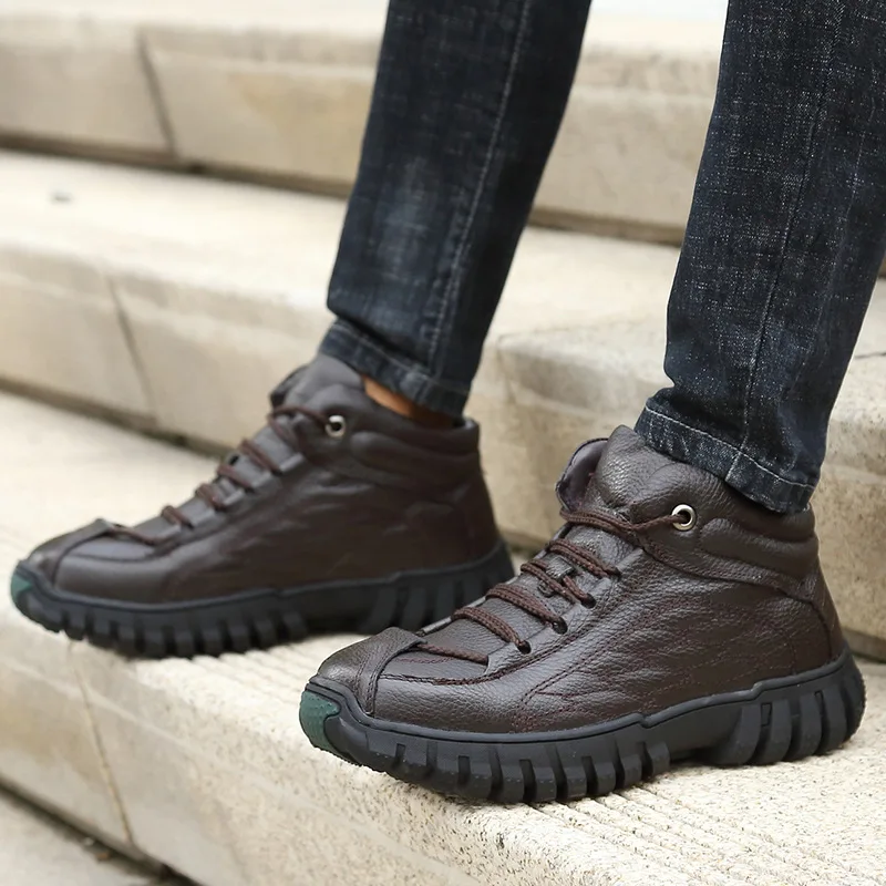 Men's Winter Warm Fleece Lined Leather Snow Boots Big Size Wear Resistant Casual Outdoor Cotton Shoes
Men's Winter Warm Fleece Lined Leather Snow Boots Big Size Wear Resistant Casual Outdoor Cotton Shoes