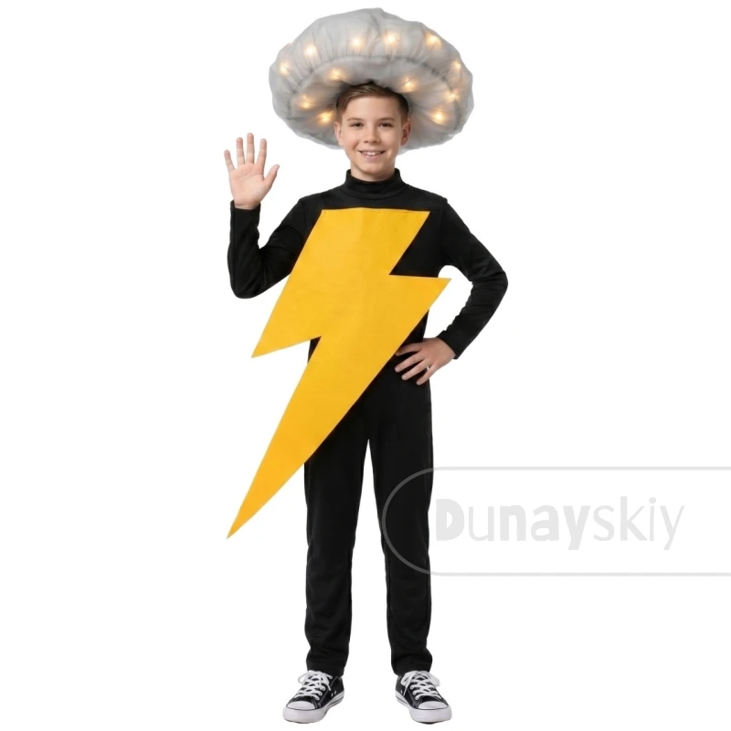 LED Light Up Cloud Hat Lightning Children Costume Set Halloween Thunder Lightning Cosplay Outfit Funny Cos Stage Performance
LED Light Up Cloud Hat Lightning Children Costume Set Halloween Thunder Lightning Cosplay Outfit Funny Cos Stage Performance