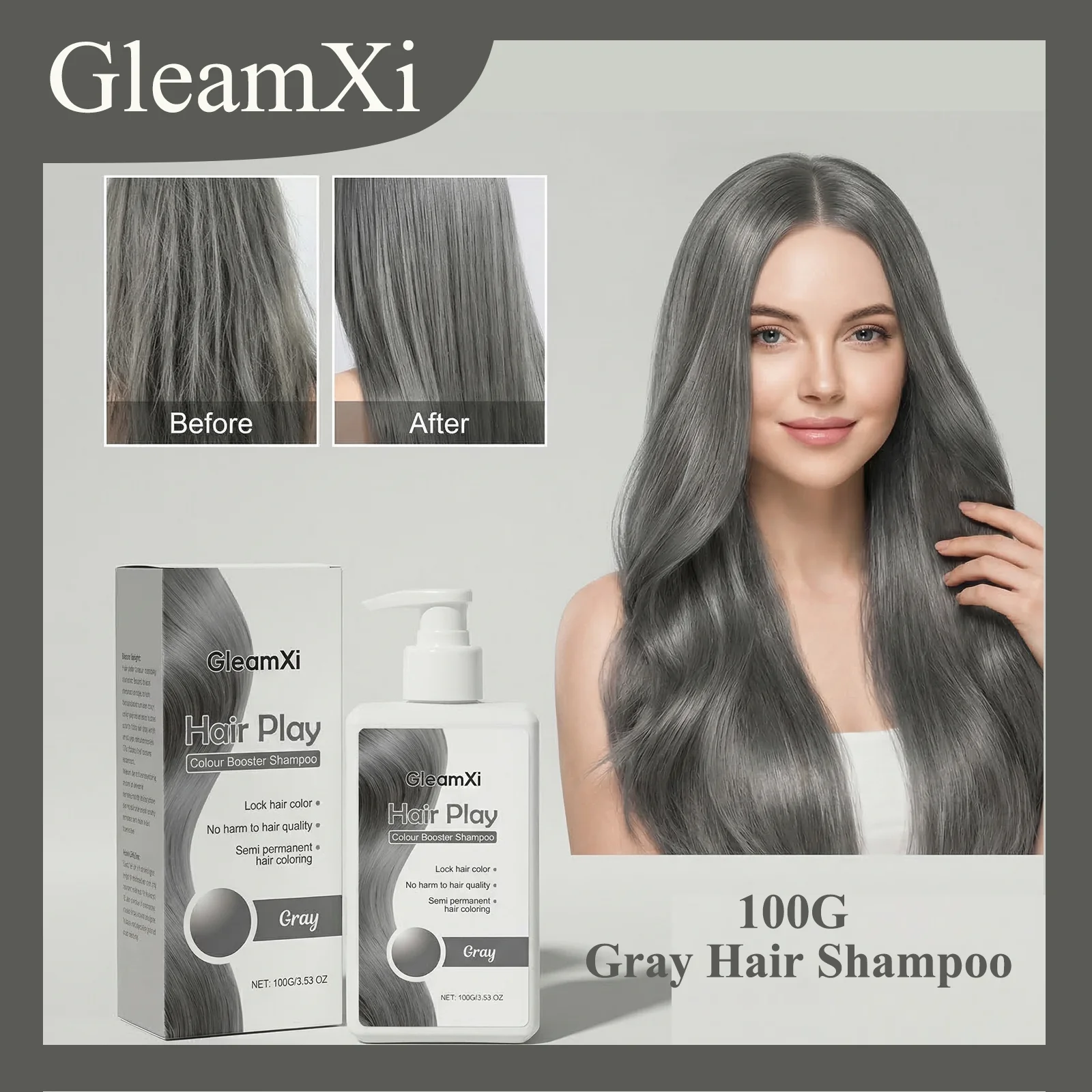 Gleamxi 100G Color Booster Shampoo Lock Hair Color No Harm To Hair Quality Semi Permanent Hair Coloring Fixing Hair Dye Shampoo
Gleamxi 100G Color Booster Shampoo Lock Hair Color No Harm To Hair Quality Semi Permanent Hair Coloring Fixing Hair Dye Shampoo