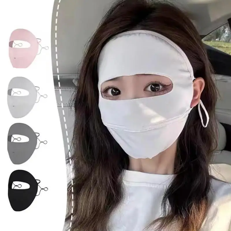 Summer Full Cover Face Mask Sunscreen Mask Imitation Ice Silk Nylon Uv Protection Breathable Face Shield Sunshade Cycling Mask
Summer Full Cover Face Mask Sunscreen Mask Imitation Ice Silk Nylon Uv Protection Breathable Face Shield Sunshade Cycling Mask