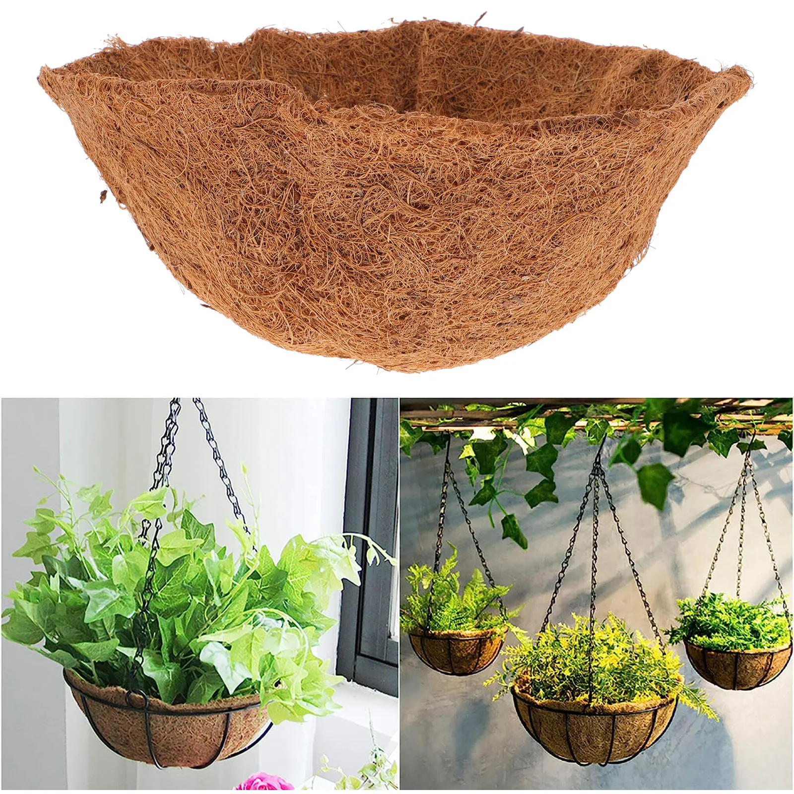 4 Pcs Coconut Palm Flowerpot Liner Basket Liners Hanging Fiber Planter Garden Coconuts Inserts Felt Replacement
4 Pcs Coconut Palm Flowerpot Liner Basket Liners Hanging Fiber Planter Garden Coconuts Inserts Felt Replacement