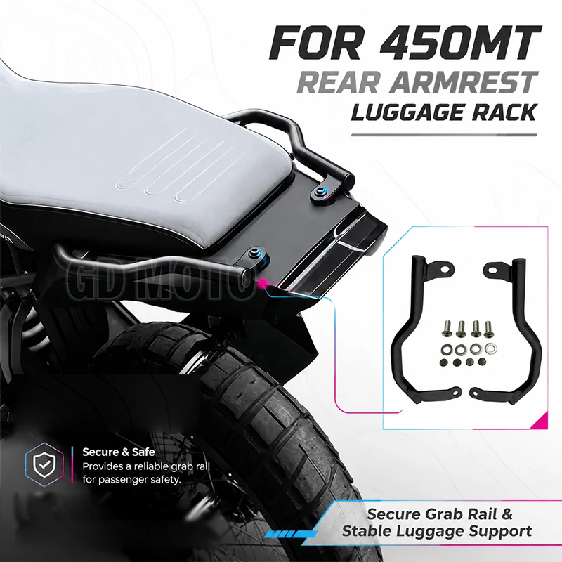 Accessories Luggage Rack Rear Armrest Passenger Rear Seat Grab Bar Handles Seat Kit For CFMOTO 450MT MT450 450 MT 2024 2025
Accessories Luggage Rack Rear Armrest Passenger Rear Seat Grab Bar Handles Seat Kit For CFMOTO 450MT MT450 450 MT 2024 2025