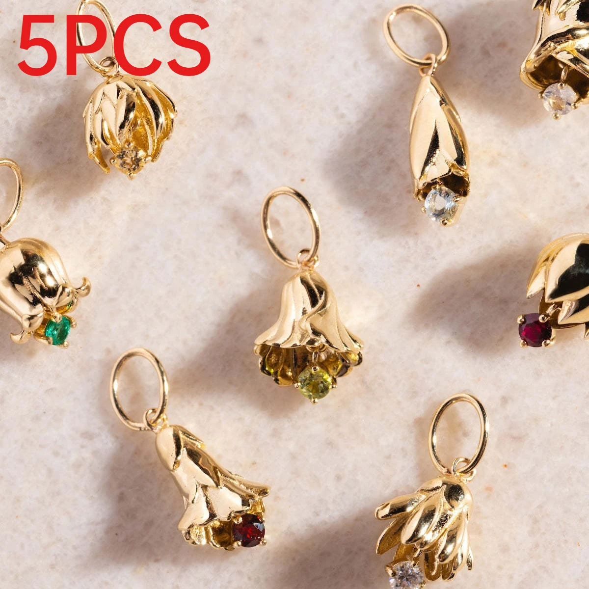 5Pcs Brass Floral Bud Pendants With Rhinestone DIY Handmade Jewelry Accessories
5Pcs Brass Floral Bud Pendants With Rhinestone DIY Handmade Jewelry Accessories