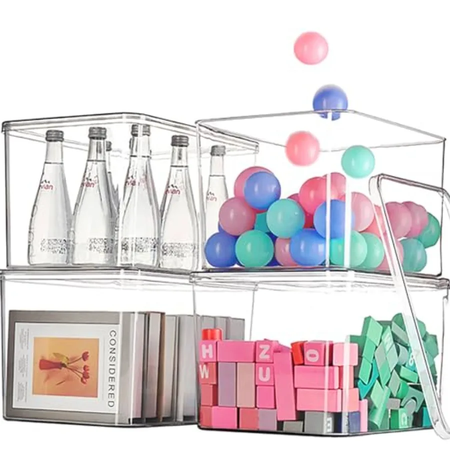 plastic storage bins with LIDS, storage containers for snacks, cosmetics, books, dog food, Storage Organizer for Nursery Kitche
plastic storage bins with LIDS, storage containers for snacks, cosmetics, books, dog food, Storage Organizer for Nursery Kitche