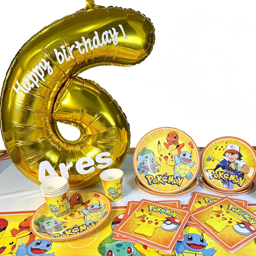 103Pcs Pokemon Personalized Birthday Decoration Kit Customized Name Character Plate Tissue Cup Birthday Gift Kit Gift for Guests
103Pcs Pokemon Personalized Birthday Decoration Kit Customized Name Character Plate Tissue Cup Birthday Gift Kit Gift for Guests