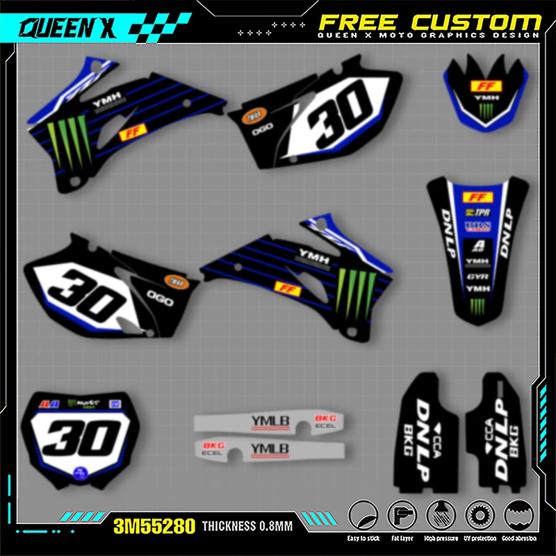 QUEEN X MOTO Motorcycle Graphics Decals For YAMAHA YZF250 450 2006 2007 2008 2009 Motorcycle Decal Stickers 010
QUEEN X MOTO Motorcycle Graphics Decals For YAMAHA YZF250 450 2006 2007 2008 2009 Motorcycle Decal Stickers 010
