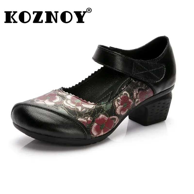 Koznoy 4cm Natural Cow Genuine Leather Handemade Block Heel Moccasins Pumps Hook Women's Spring Summer Females Print Shoes
Koznoy 4cm Natural Cow Genuine Leather Handemade Block Heel Moccasins Pumps Hook Women's Spring Summer Females Print Shoes