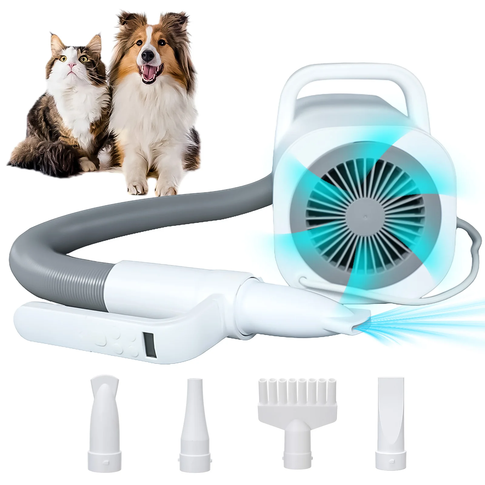 4 in 1 Dog Hair Dryer Adjustable Airflow Speed and Temperature Pet Dryer With Smart Handle
4 in 1 Dog Hair Dryer Adjustable Airflow Speed and Temperature Pet Dryer With Smart Handle