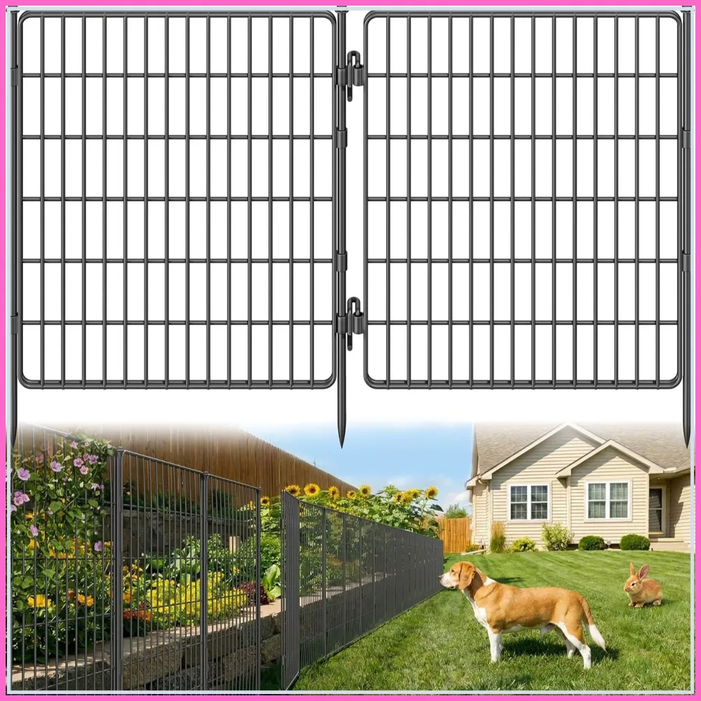 3-Ply No Dig Garden Fence with Gate, 32"H x 23.6ft L, Metal Dog Fence for Yard, Outdoor Temporary Fencing
3-Ply No Dig Garden Fence with Gate, 32"H x 23.6ft L, Metal Dog Fence for Yard, Outdoor Temporary Fencing
